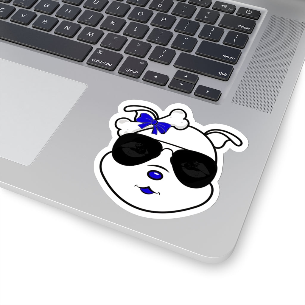 Blue Diamond Sporting Sunglasses On Kiss-Cut Stickers