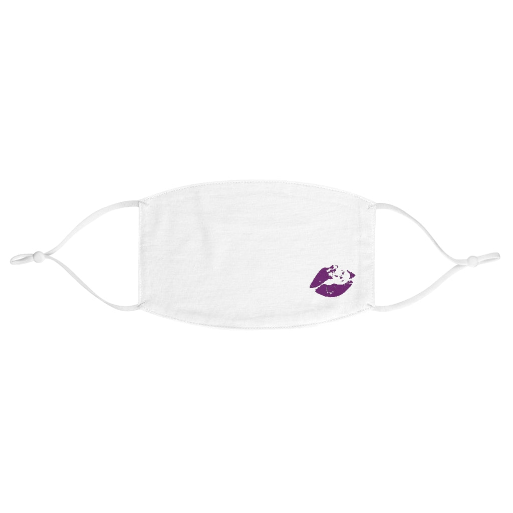 Purple Diamond Lips On Fabric Face Mask