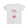 Personalization Diamond Happy Birthday Cupcake On Youth Short Sleeve Tee