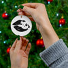 Black Mumbles Lips Ceramic Ornaments