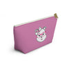 High IQ Diamond Wearing Pink Glasses On Pink Accessory Pouch w T-bottom