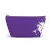 Diamond Face Splash On Purple Accessory Pouch w T-bottom