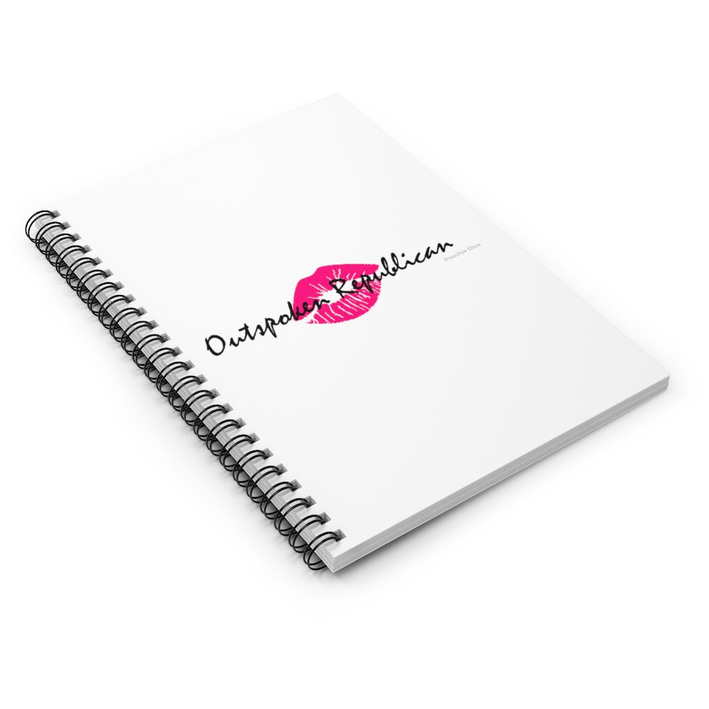 Outspoken Republican Spiral Notebook - Ruled Line