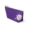 Diamond Face Splash On Purple Accessory Pouch w T-bottom