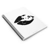 Black Mumbles Lips On Spiral Notebook - Ruled Line