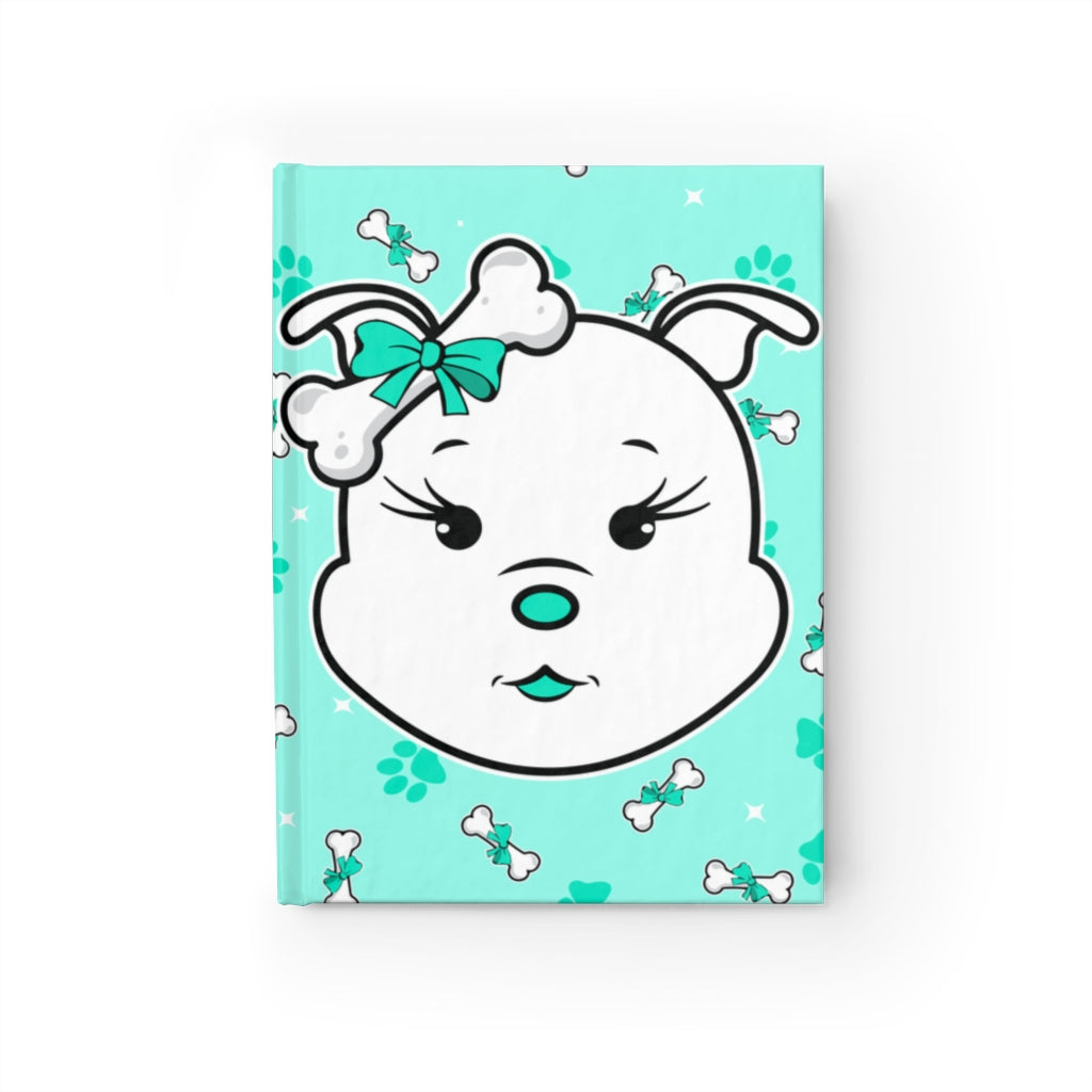 Diamond bone turquoise background Journal - Ruled Line