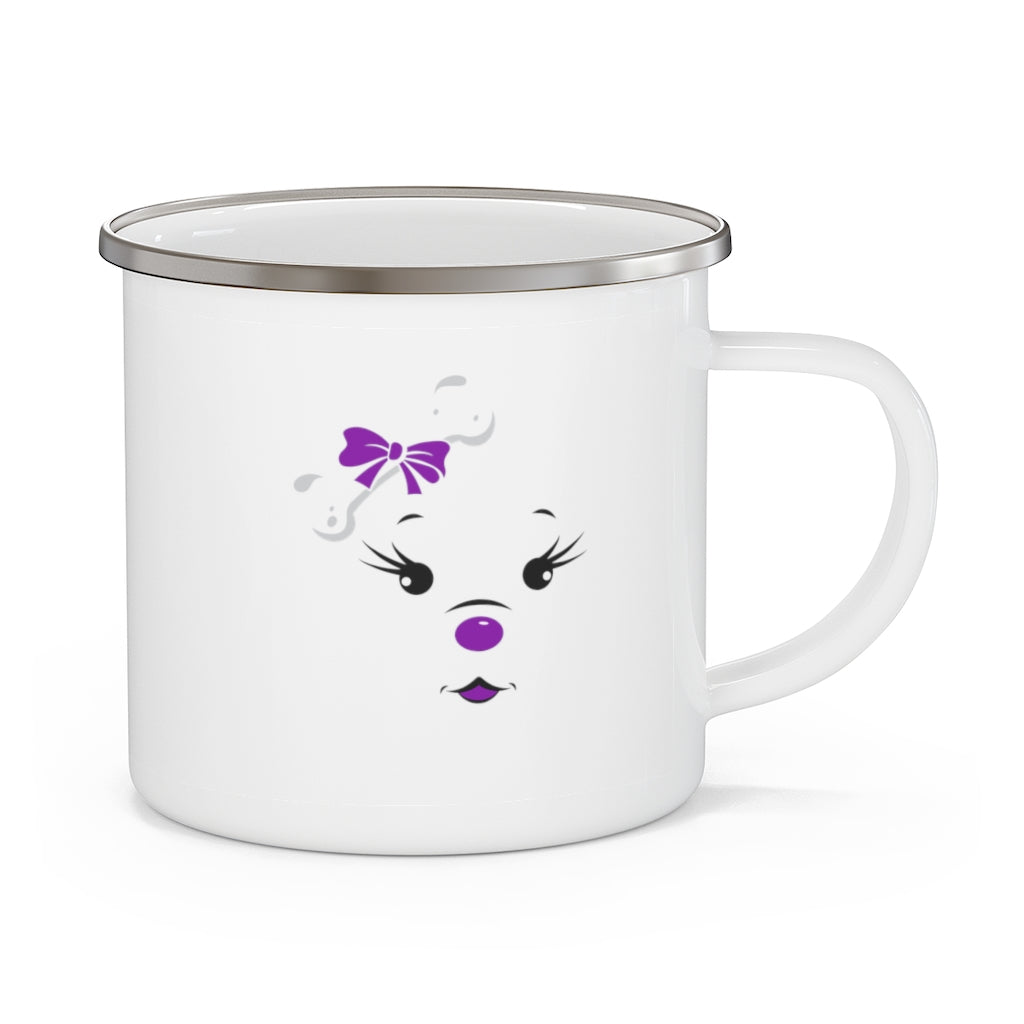 Diamond's Face Rocking Purple On Enamel Camping Mug