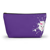 Diamond Face Splash On Purple Accessory Pouch w T-bottom