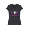 Mom of the Birthday Girl Women&#39;s Jersey Short Sleeve V-Neck Tee