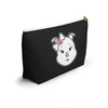 Pink Diamond On Black Accessory Pouch w T-bottom