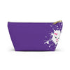 Diamond Face Splash On Purple Accessory Pouch w T-bottom