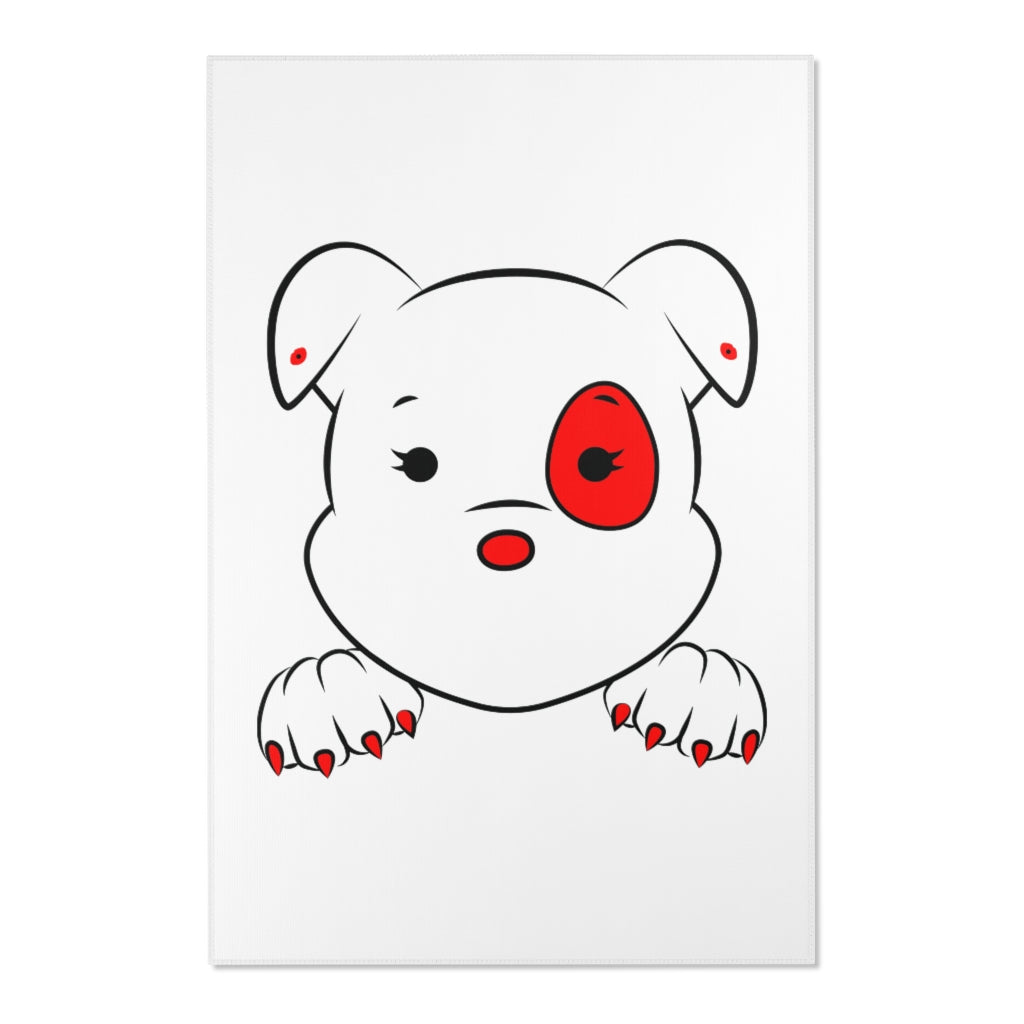 Red Mumbles Showing Paws On Area Rugs