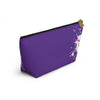 Diamond Face Splash On Purple Accessory Pouch w T-bottom