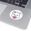 Pink Baby Diva Round Vinyl Stickers