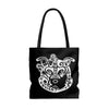 Tribal Diamond On Black Tote Bag