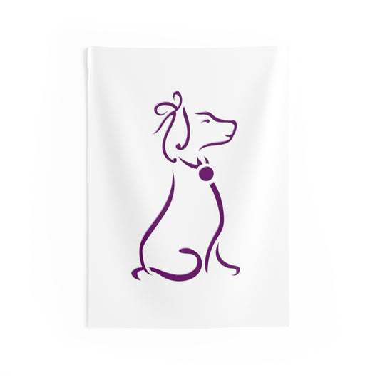 Purple Poochie Diva Icon On An Indoor Wall Tapestries