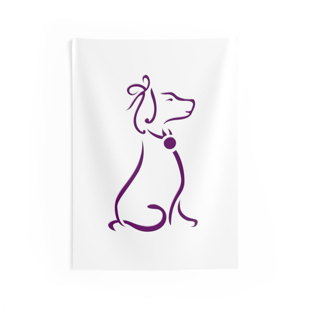 Purple Poochie Diva Icon On An Indoor Wall Tapestries