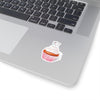 Vanilla With Sprinkles Diamond Cupcake On Kiss-Cut Stickers