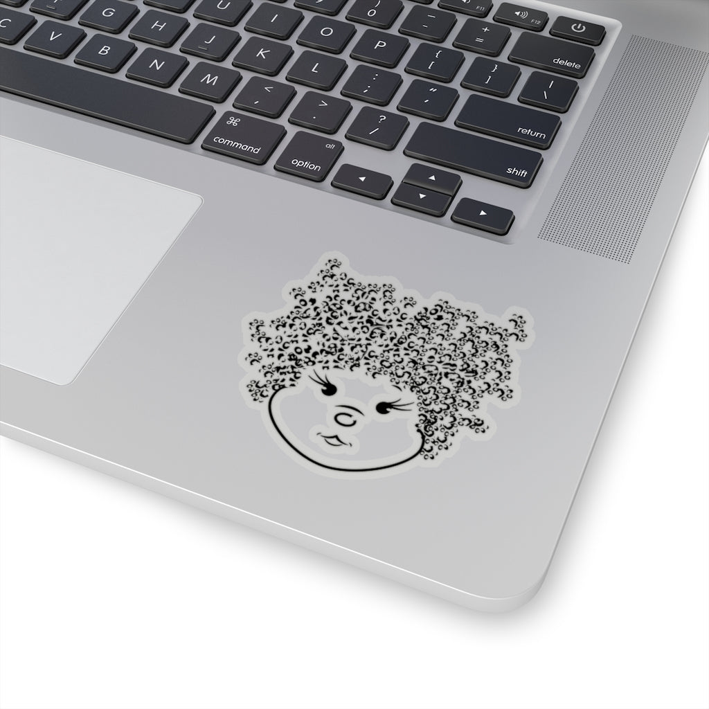 Diamond Paw Print Afro Kiss-Cut Stickers