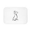 Black Poochie Diva Icon On Bath Mat