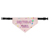 Birthday Girl With Confetti On Pink Pet Bandana Collar