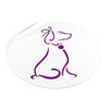 Purple Poochie Diva Icon On Round Vinyl Stickers