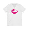 Diamond&#39;s Lips On Unisex Jersey Short Sleeve V-Neck Tee