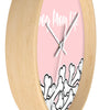 Dog Mom Life Bone Pile Pink Wall clock