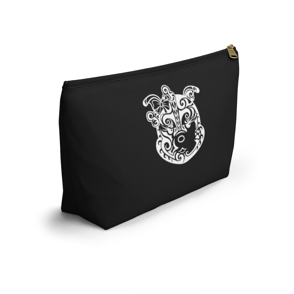 Tribal Diamond On Black Accessory Pouch w T-bottom