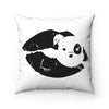 Black Mumbles Lips On Spun Polyester Square Pillow