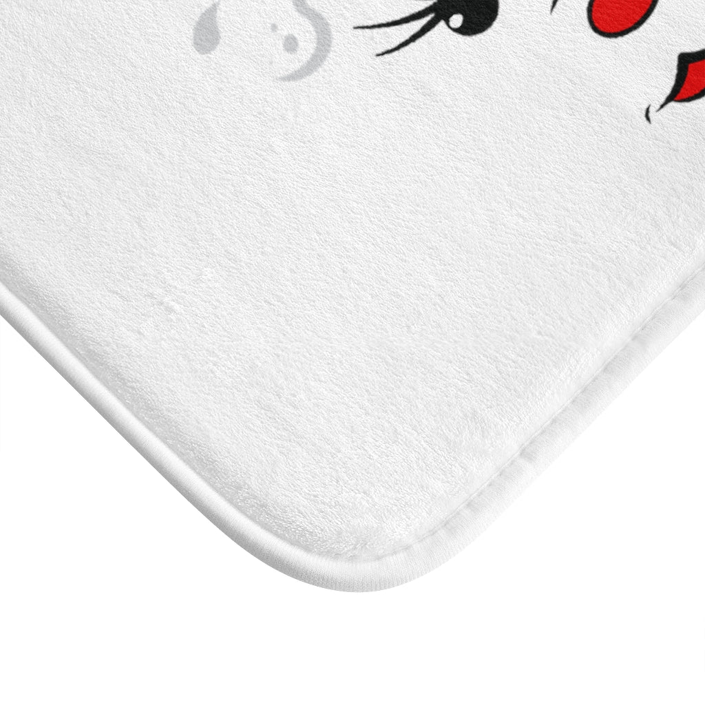 Red Diamond Face Bath Mat