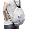 Purple Diamond Face On Drawstring Bag