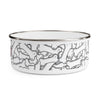 Proud Dog Mom On Dog Bone Pile Enamel Bowl