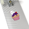 Purple Diamond Cupcake On Kiss-Cut Stickers