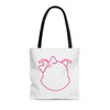 Pink Diamond Outline On Tote Bag