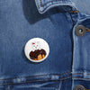 Red Diamond Loves Doughnuts On Custom Pin Buttons