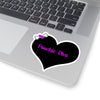 Love Poochie Diva Black Heart On Kiss-Cut Stickers