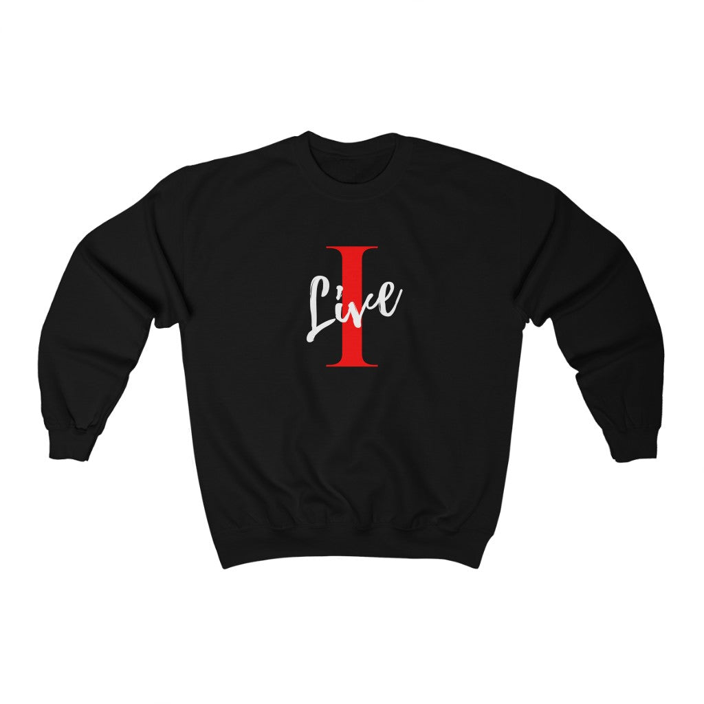 Oversized "I" LIVE On Unisex Heavy Crewneck Sweatshirt