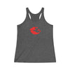 Trailblazer Red Mumble Lips On Women&#39;s Tri-Blend Racerback Tank