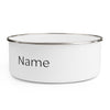 Personalized Blessed Dog Mom On Enamel Bowl