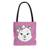 Pink Diamond On Pink Tote Bag