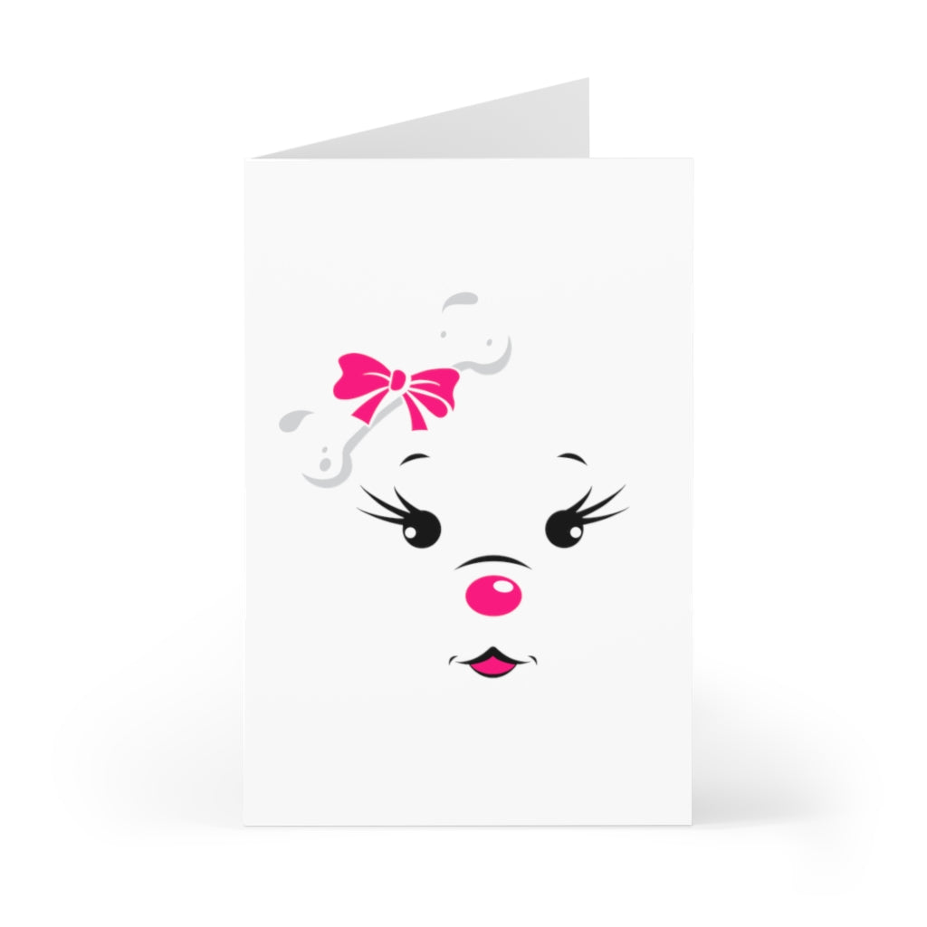 Pink Diamond Face On Greeting Cards (7 pcs)