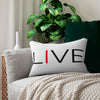 I LIVE Spun Polyester Lumbar Pillow