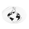 Best Dog In The World On Purple Round Vinyl Stickers