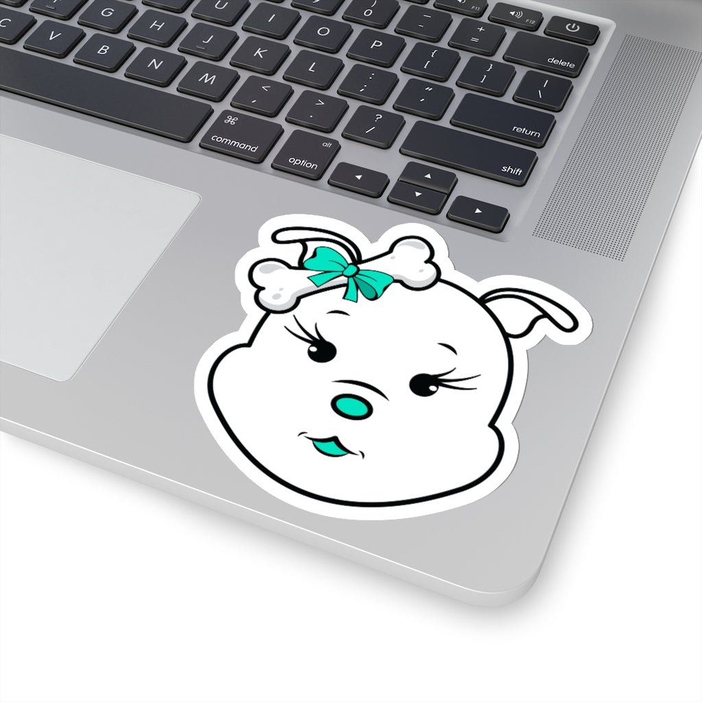 Turquoise Diamond On Kiss-Cut Stickers