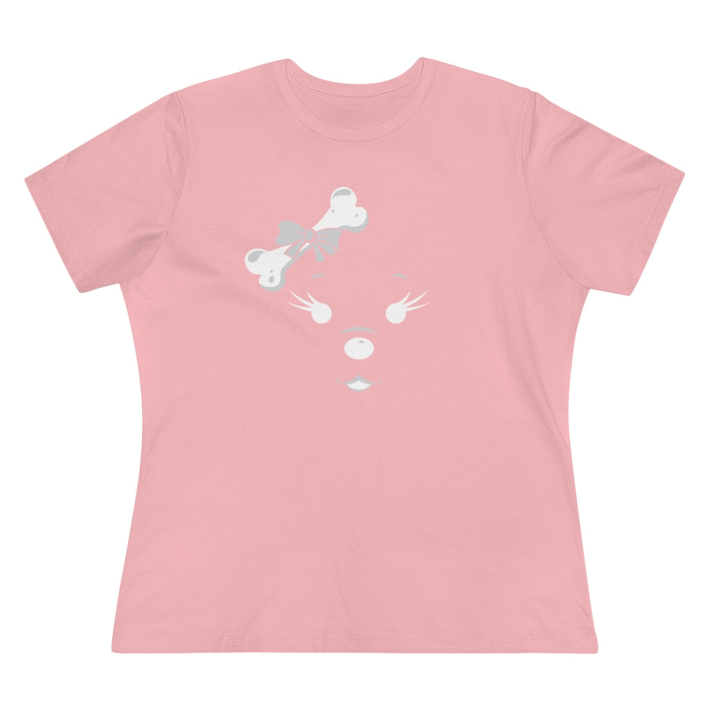 Diamond's Face In White On Women's Premium Tee