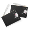 Pink Diamond Splash On Black Clutch Bag