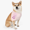 Keep Calm and Wag On Pink Pet Bandana Collar