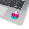 Mumbles Fuchsia Cupcake On Kiss-Cut Stickers