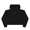 Oversized &quot;I&quot; LIVE On Black Crop Hoodie